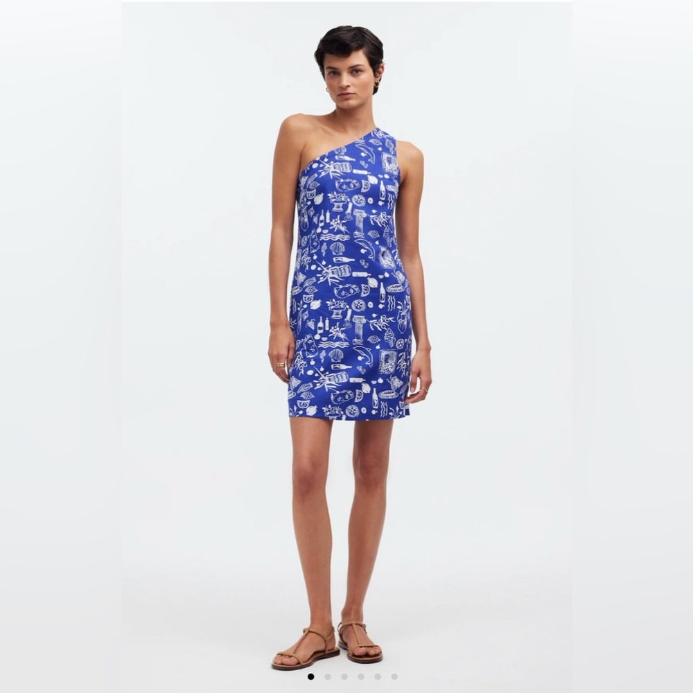 Madewell x lisa says gah One-Shoulder mini Dress